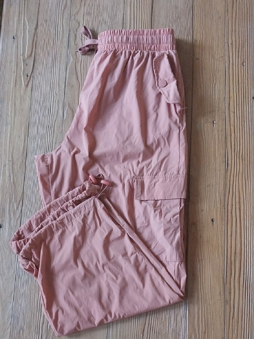 Dusty Pink Cargo Jogger Pants